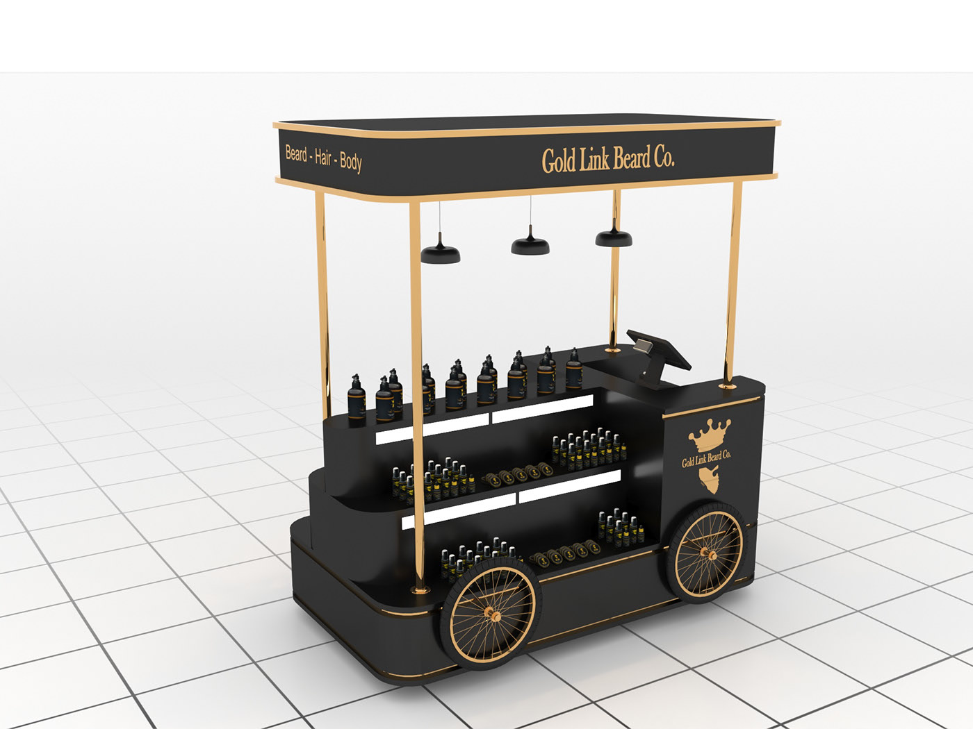 Hair Care Retail Cart 