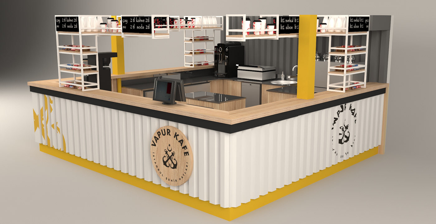 Elegant Expresso Retail Counter 