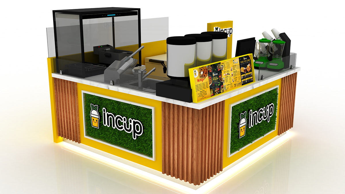 3D Cute Juice Kiosk