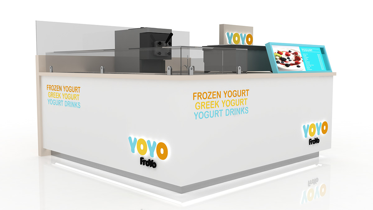 frozen yogurt kiosk