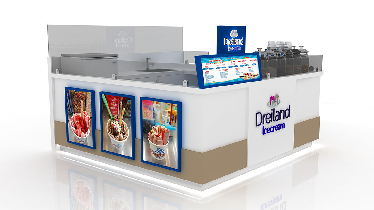 Custom Ice Cream Roll Vendor