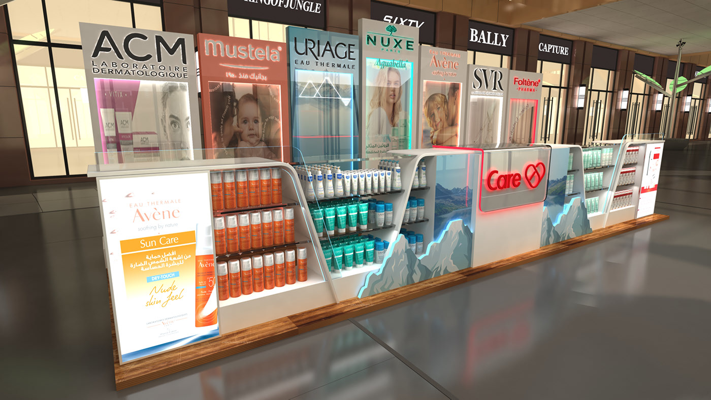 Skincare Products Display Booth