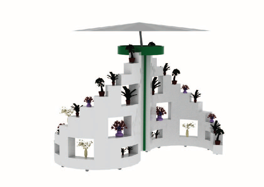 Unique Flower Display Kiosk 
