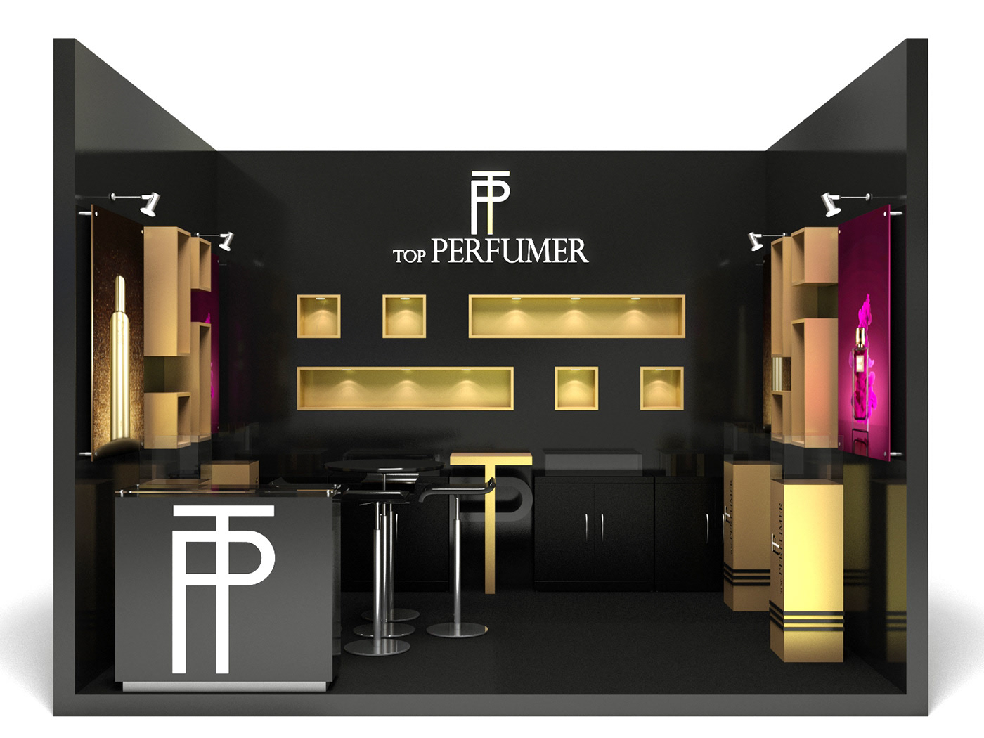 Custom Perfume Indoor Showcase 