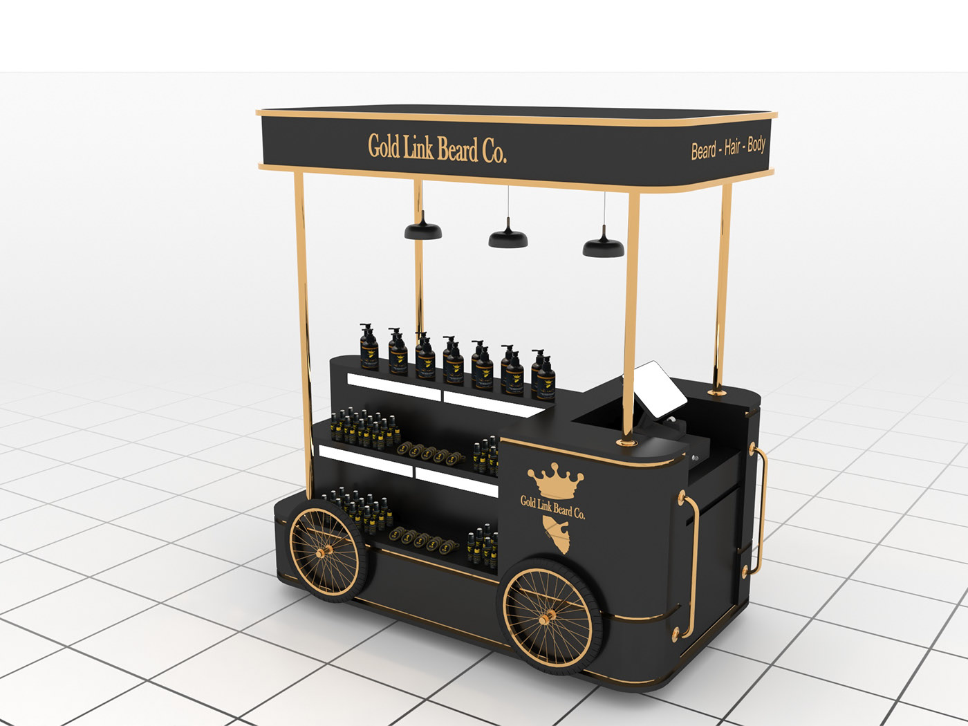 Hair Care Retail Cart 