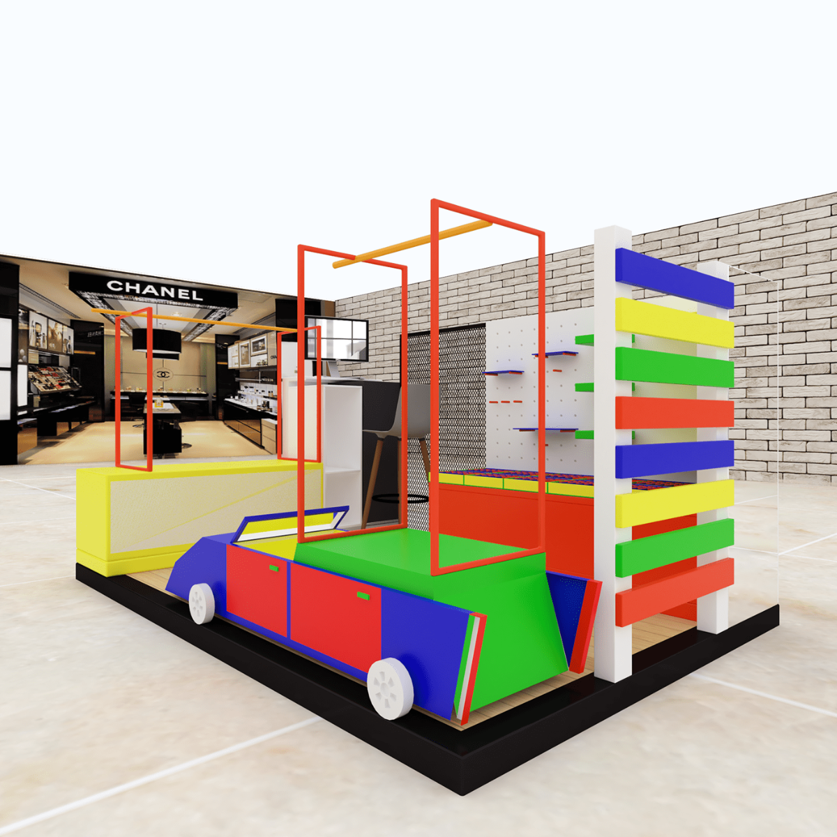 Colorful Toy Retail Kiosk