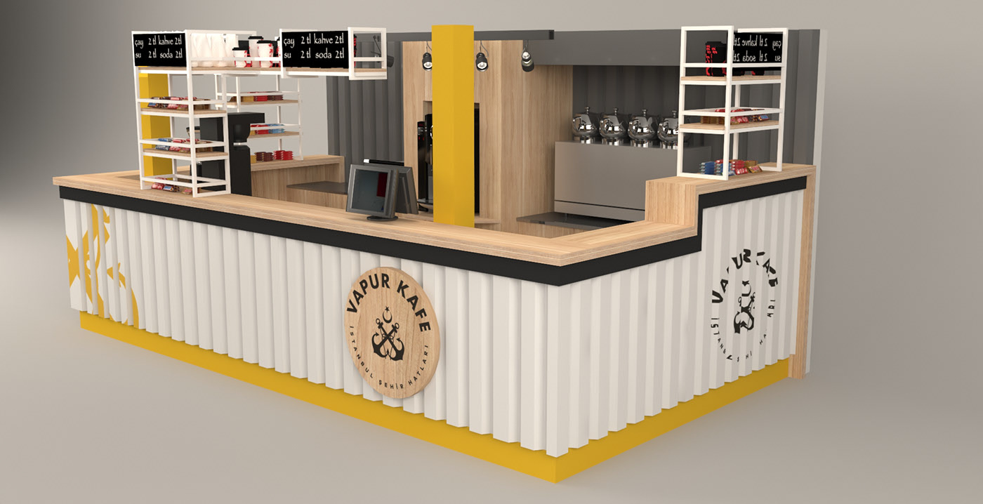 Elegant Expresso Retail Counter 