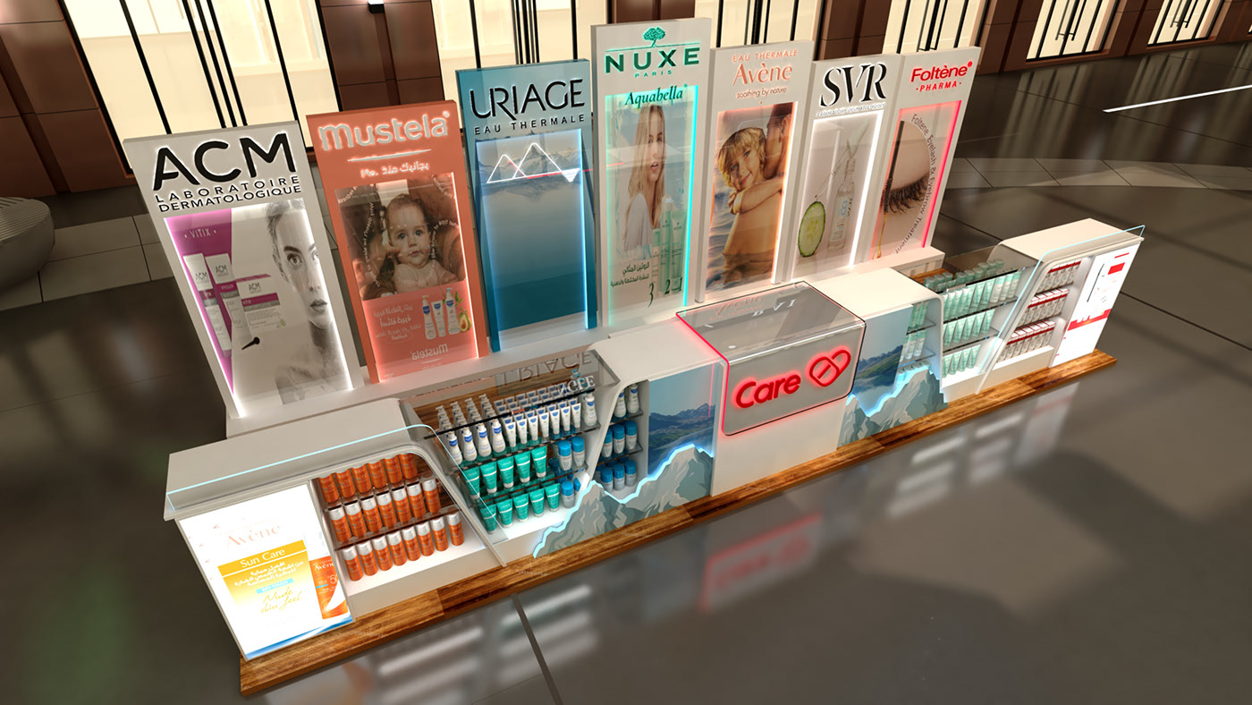 Skincare Products Display Booth