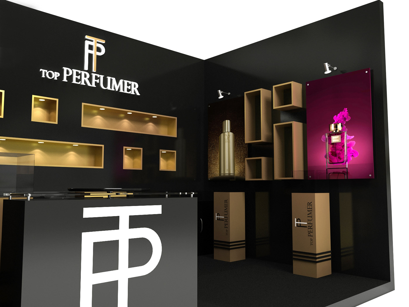 Custom Perfume Indoor Showcase 