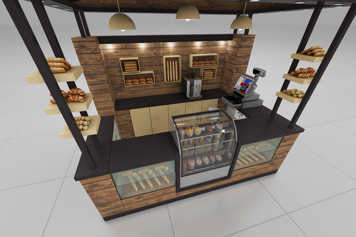Custom Retro Bakery Stand
