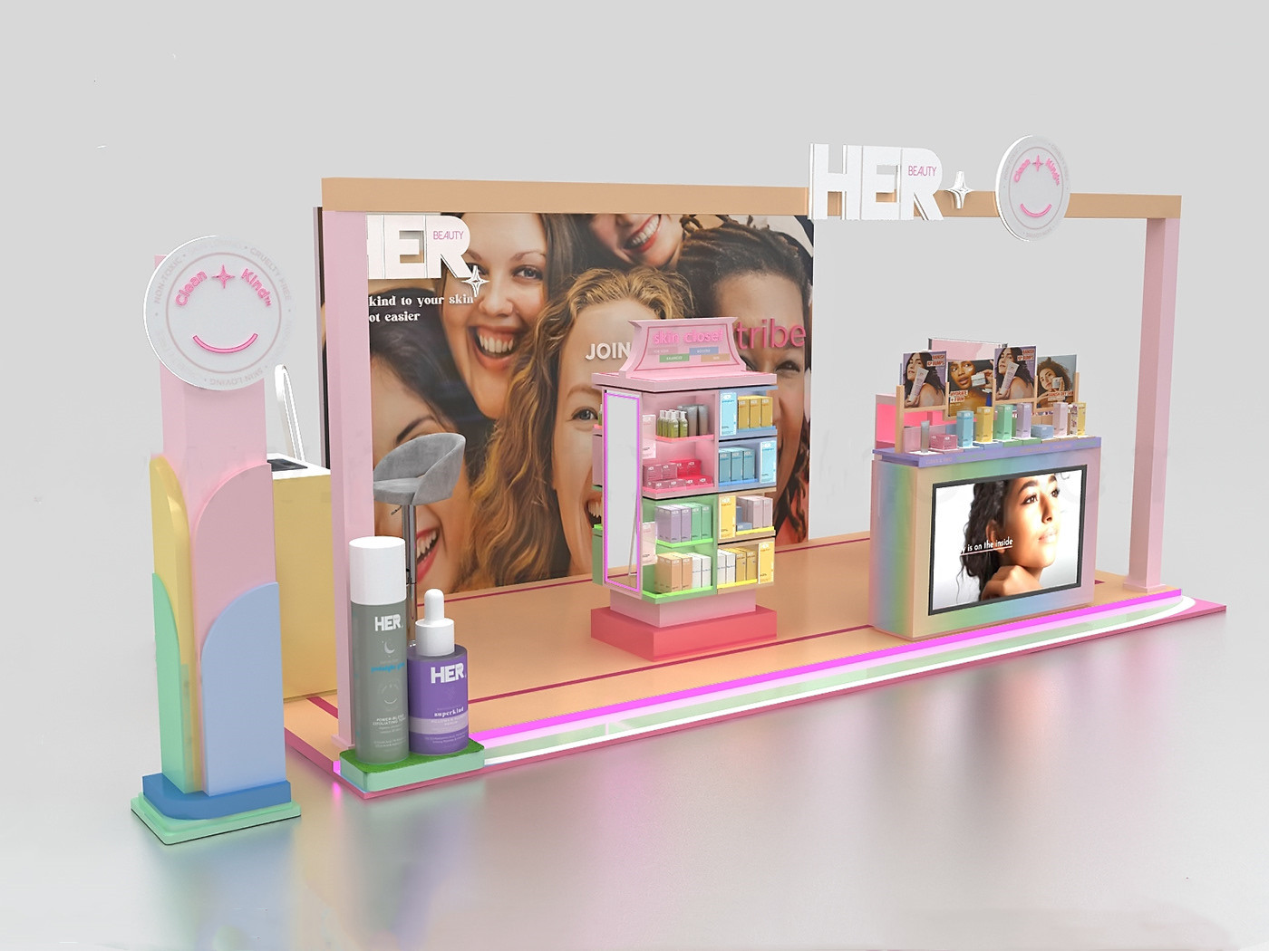  Makeup Display Booth