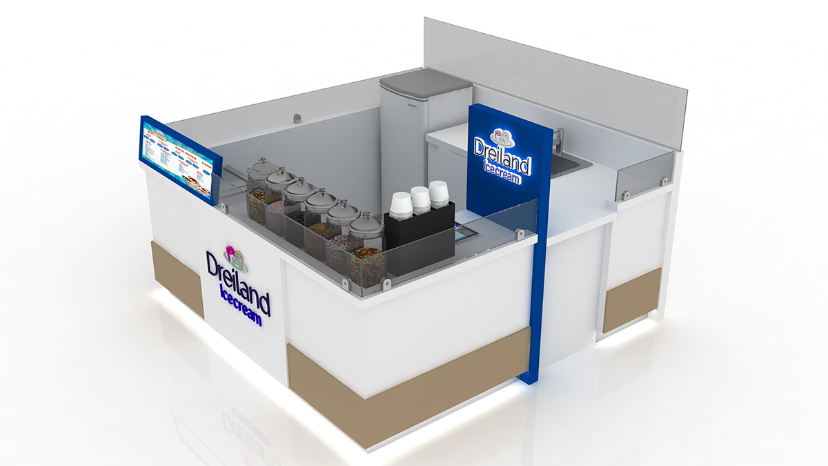 Custom Ice Cream Roll Vendor