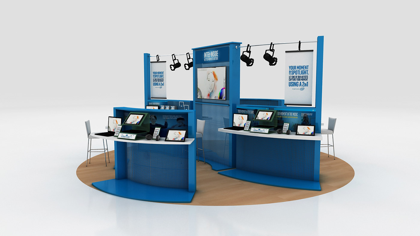 Computer Round Indoor Booth