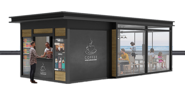 outdoor coffee kiosk
