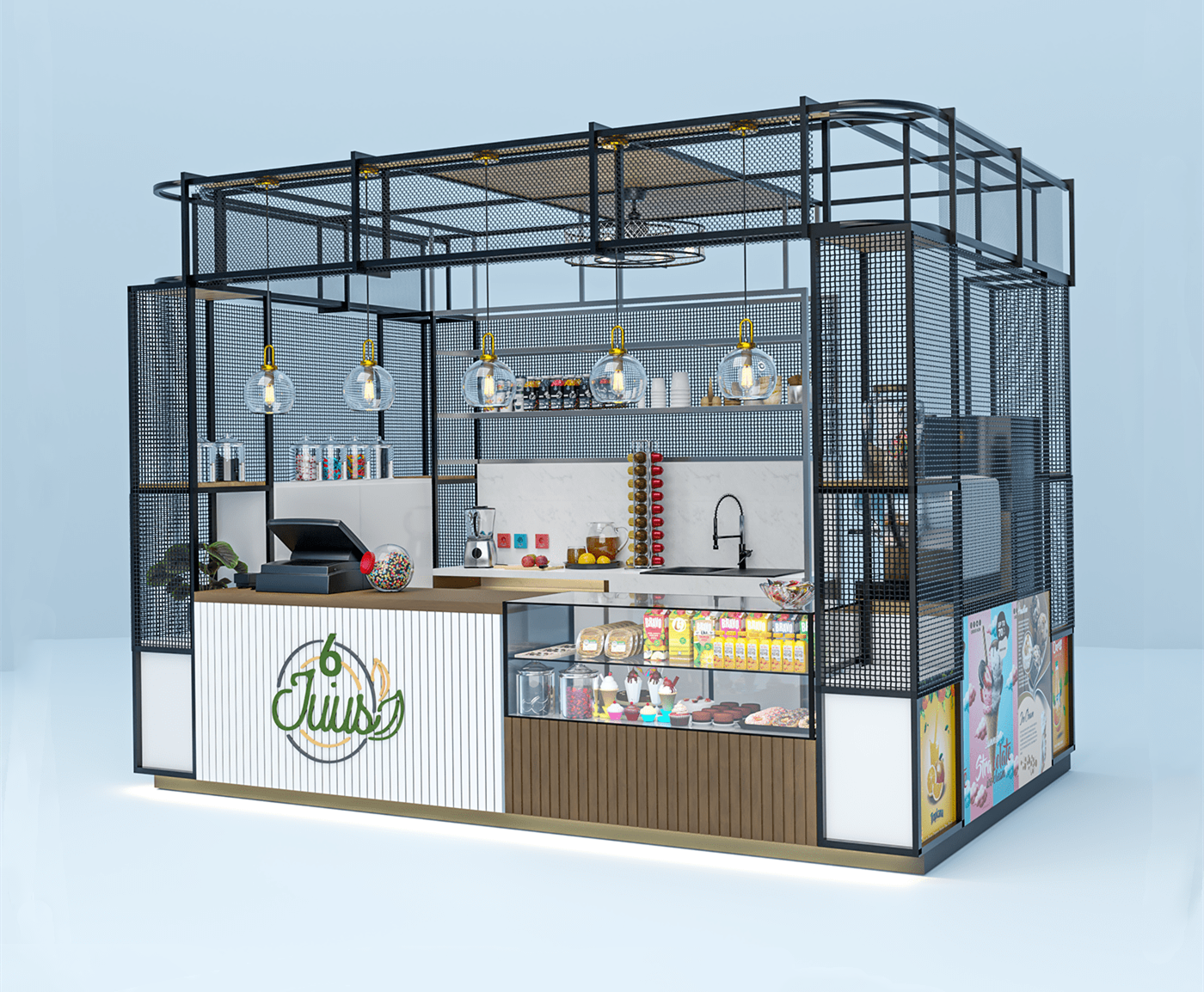 Metal Food Kiosk 