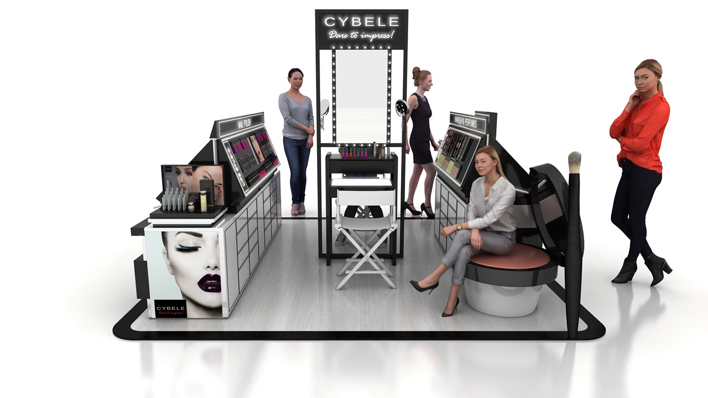 Elegant Cosmetic Kiosk