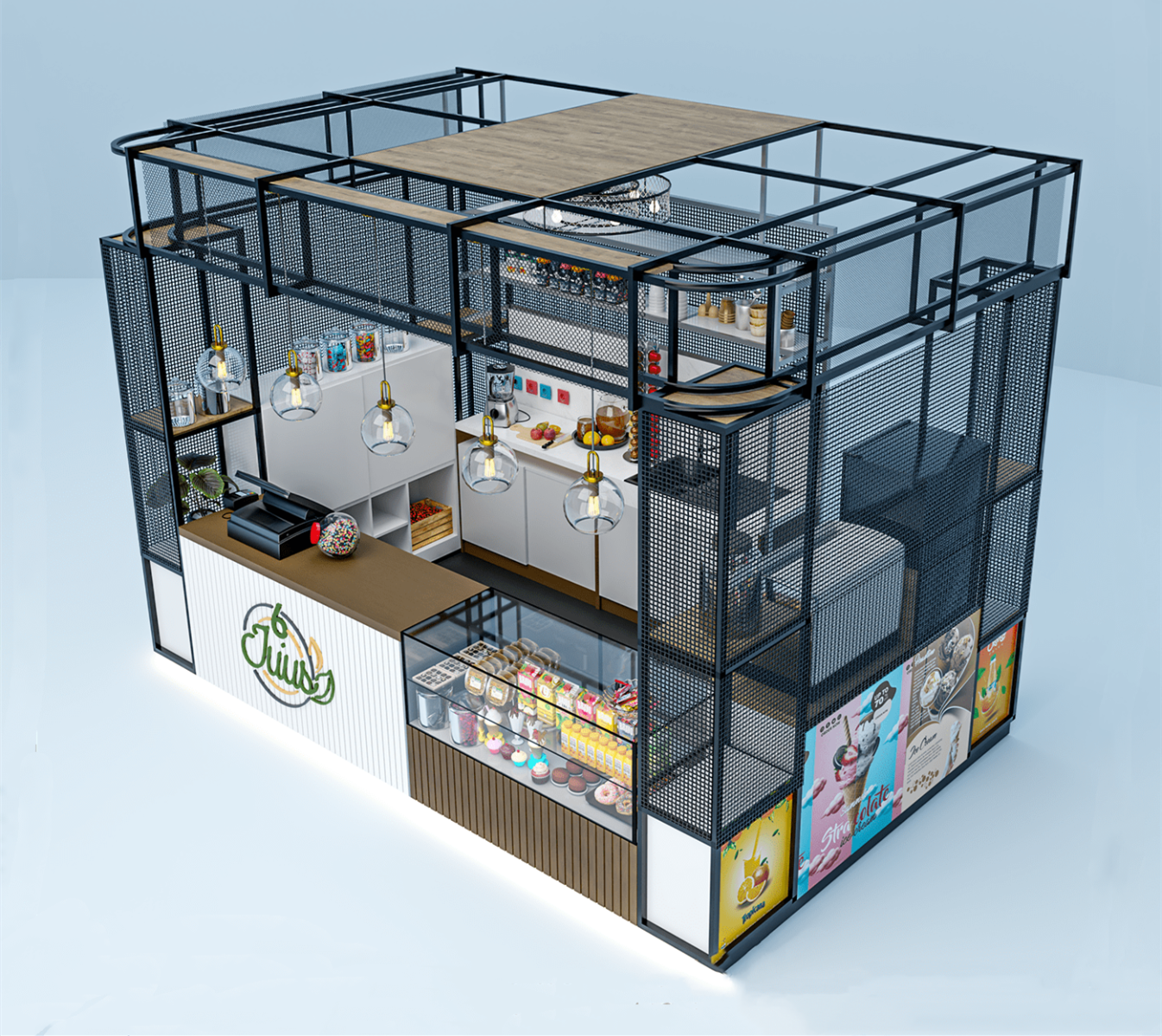 Metal Food Kiosk 