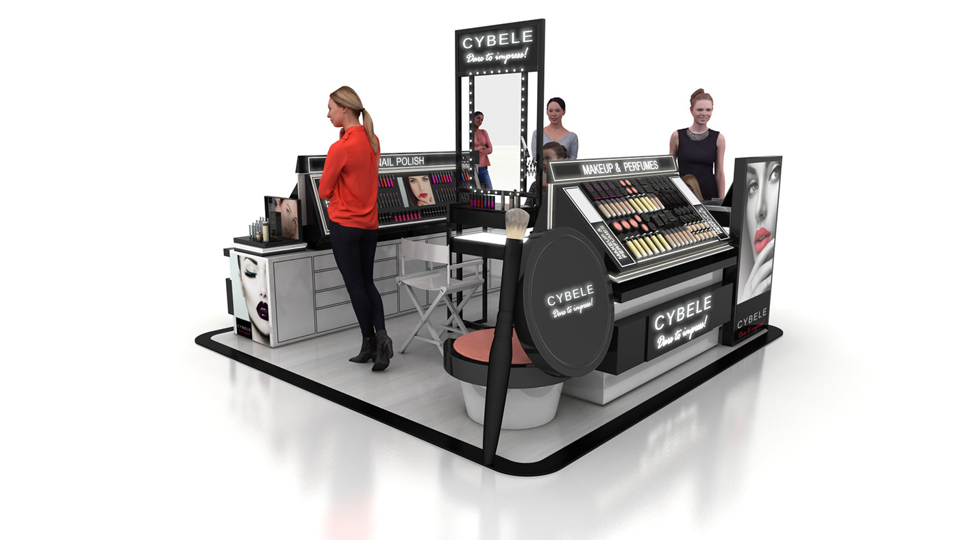 Elegant Cosmetic Kiosk