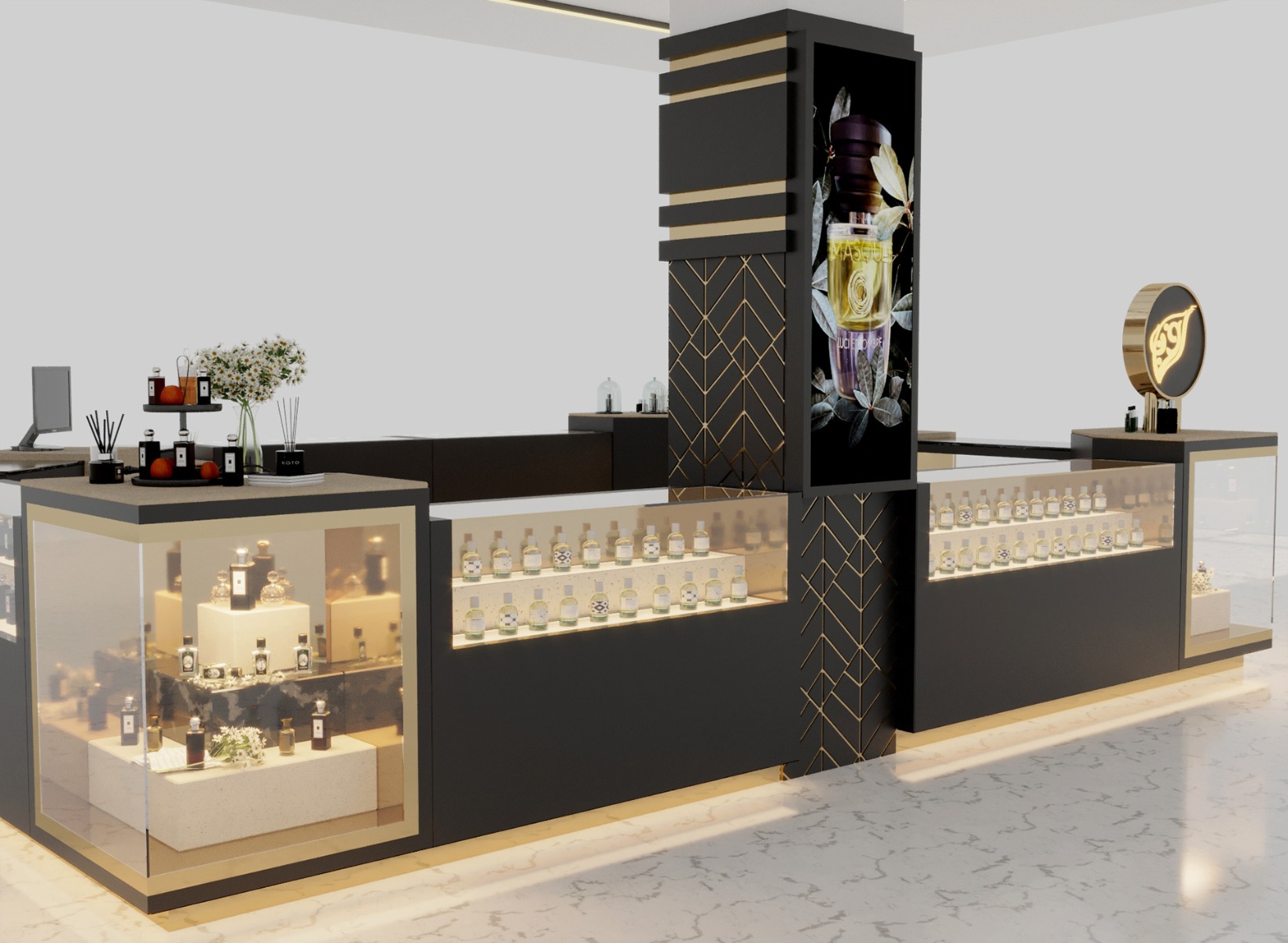 perfume kiosk