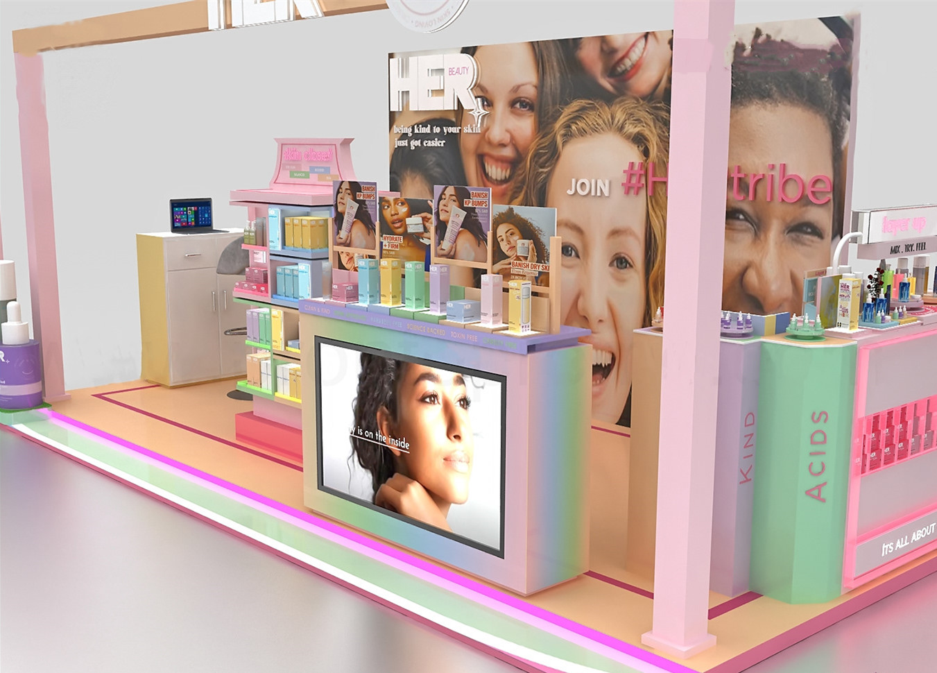  Makeup Display Booth