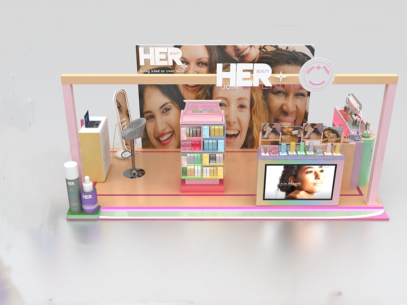  Makeup Display Booth