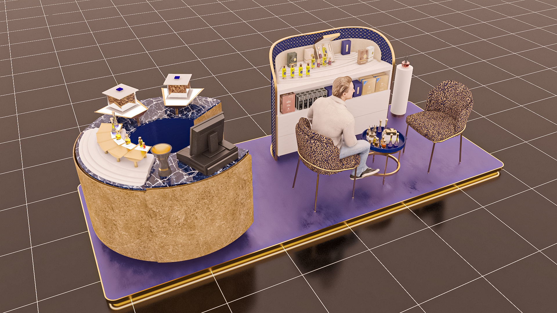 perfume kiosk