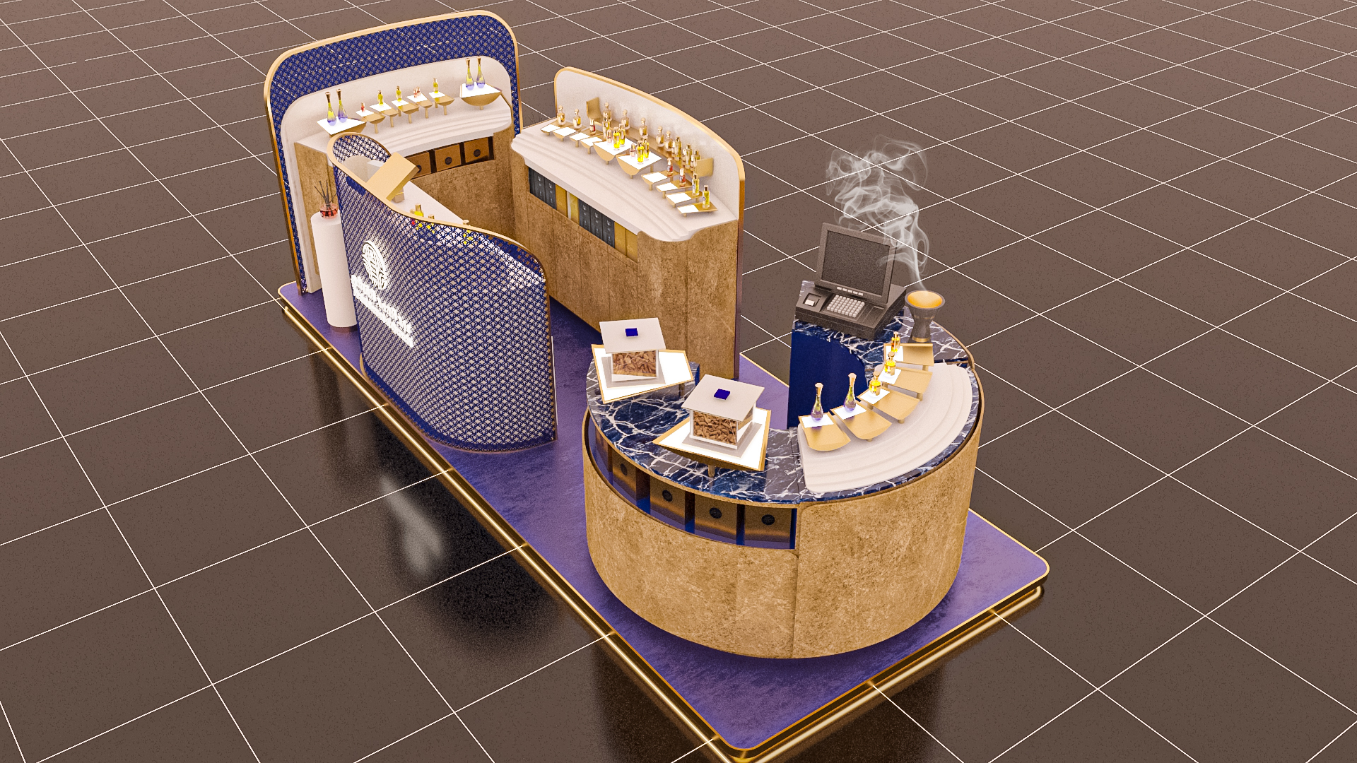 perfume kiosk