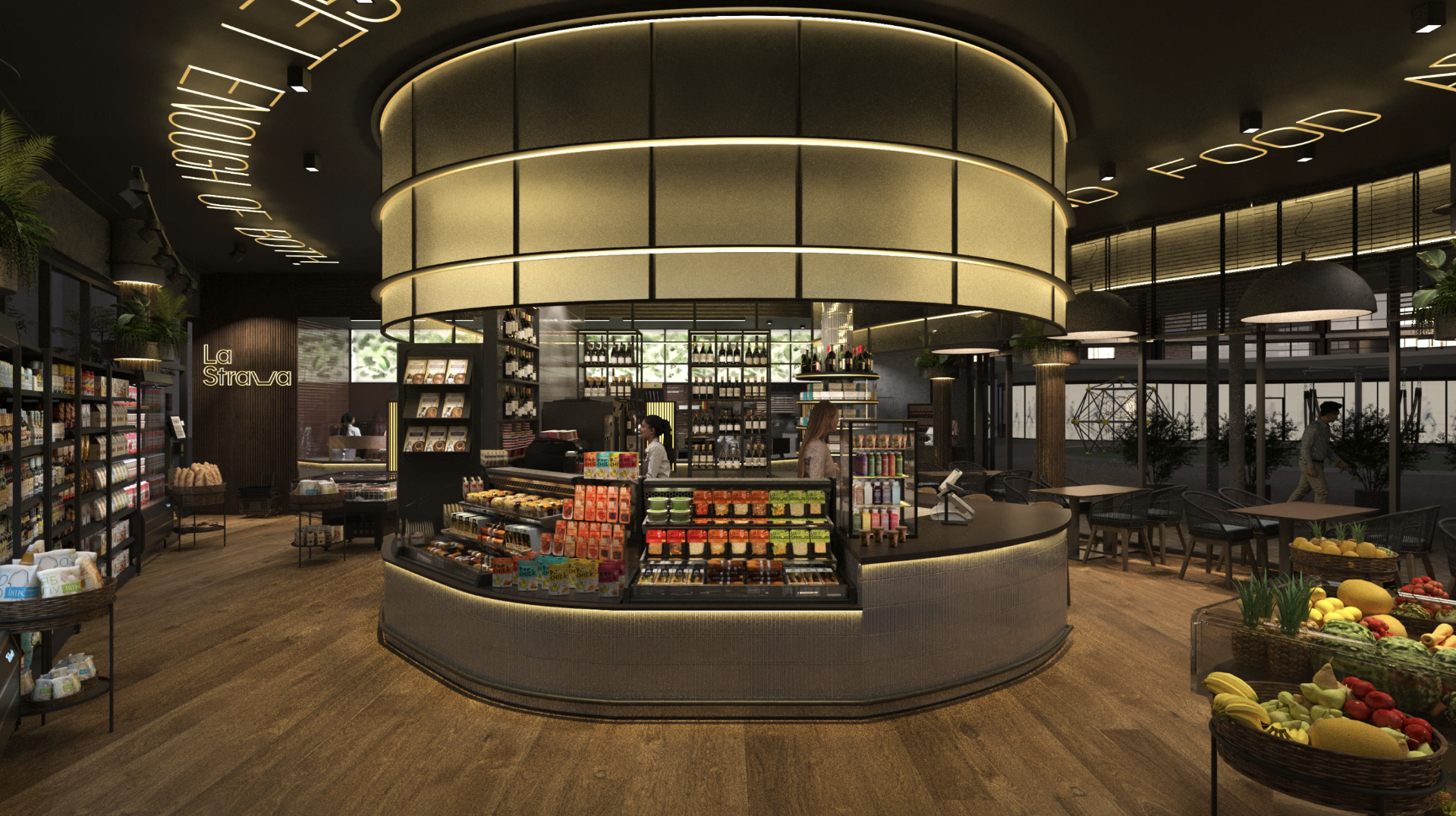 cafe and grocery store design