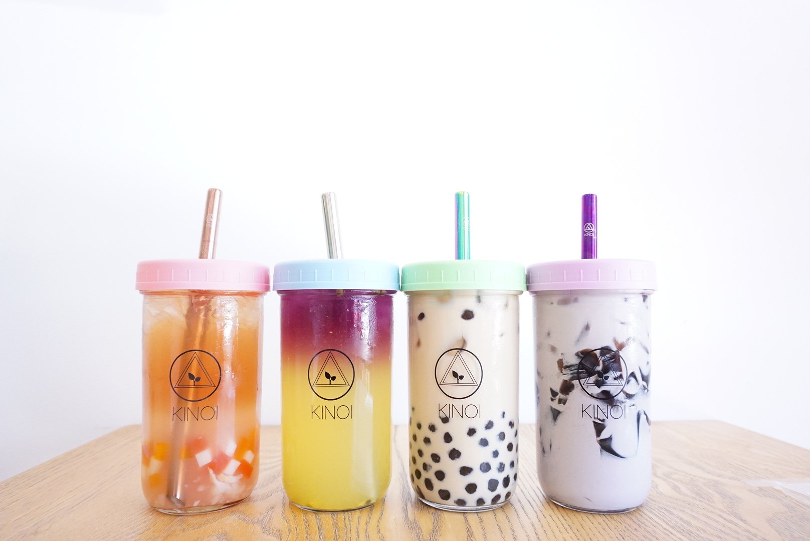 Boba tea cups