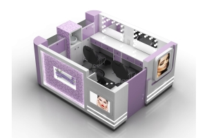 eyebrow threading kiosk