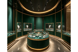 Luxury Jade Boutique Renovation: Dark Green & Gold Finished Showroom Tour