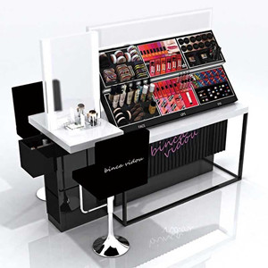 makeup display counter