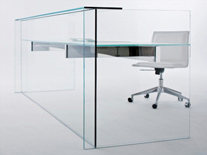 glass reception desk