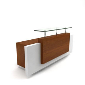 glass reception desk