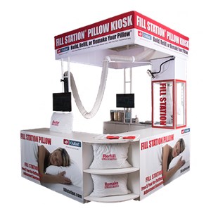 pillow cart kiosk design