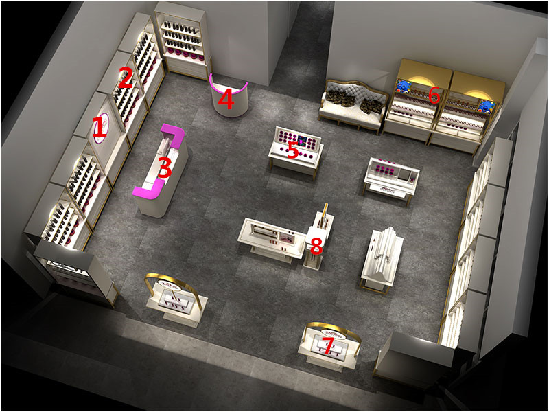 cosmetic shop layout
