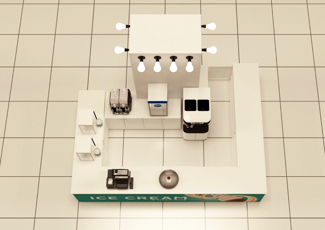 Simple Ice Cream Food Kiosk