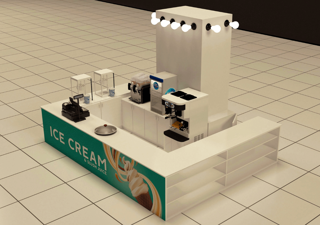 Simple Ice Cream Food Kiosk