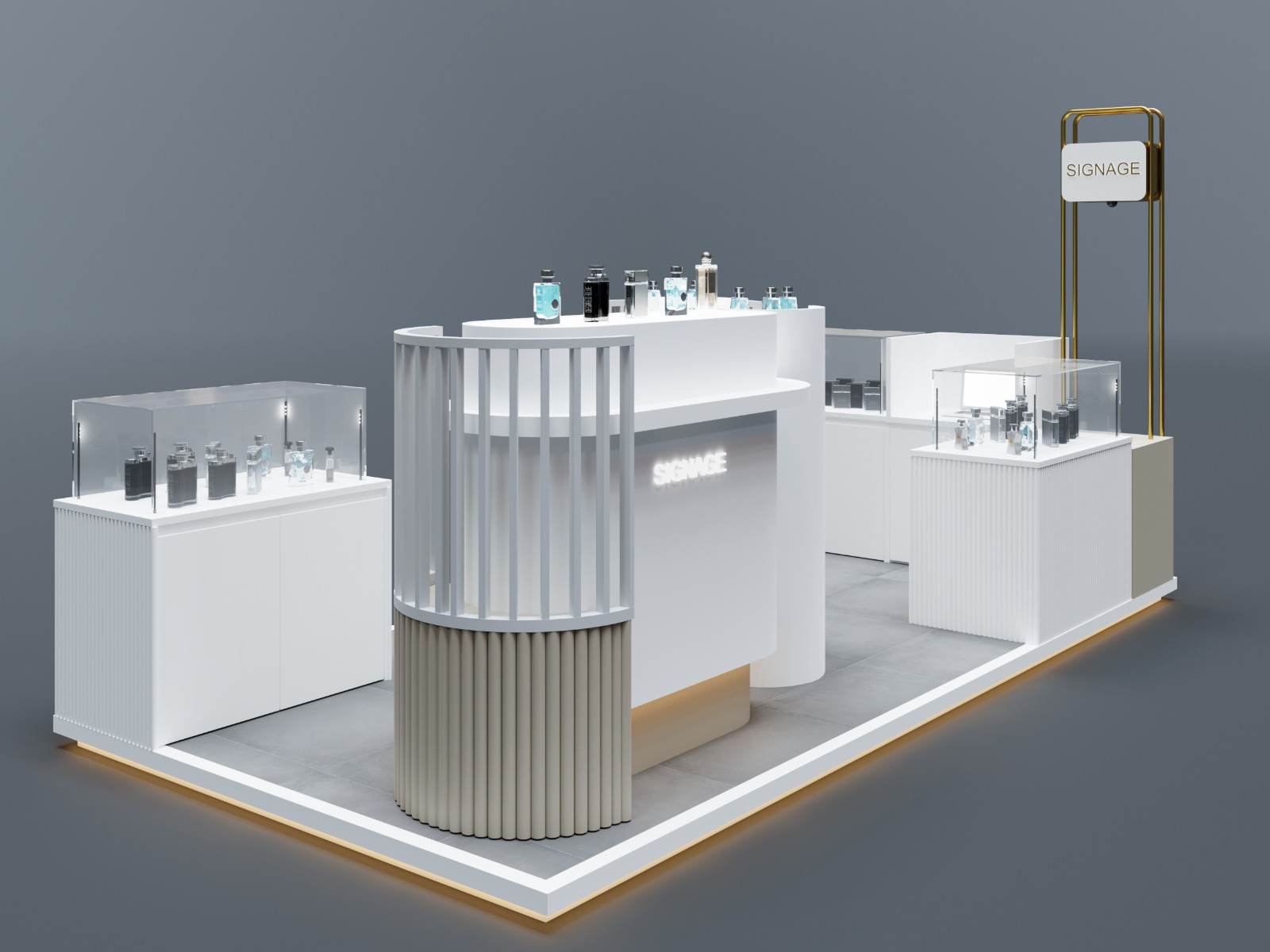 perfume kiosk design