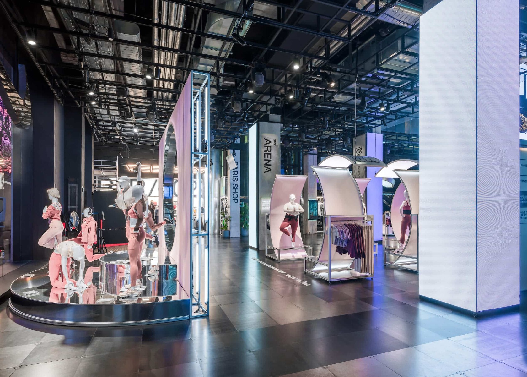 Purple-pink clothing store