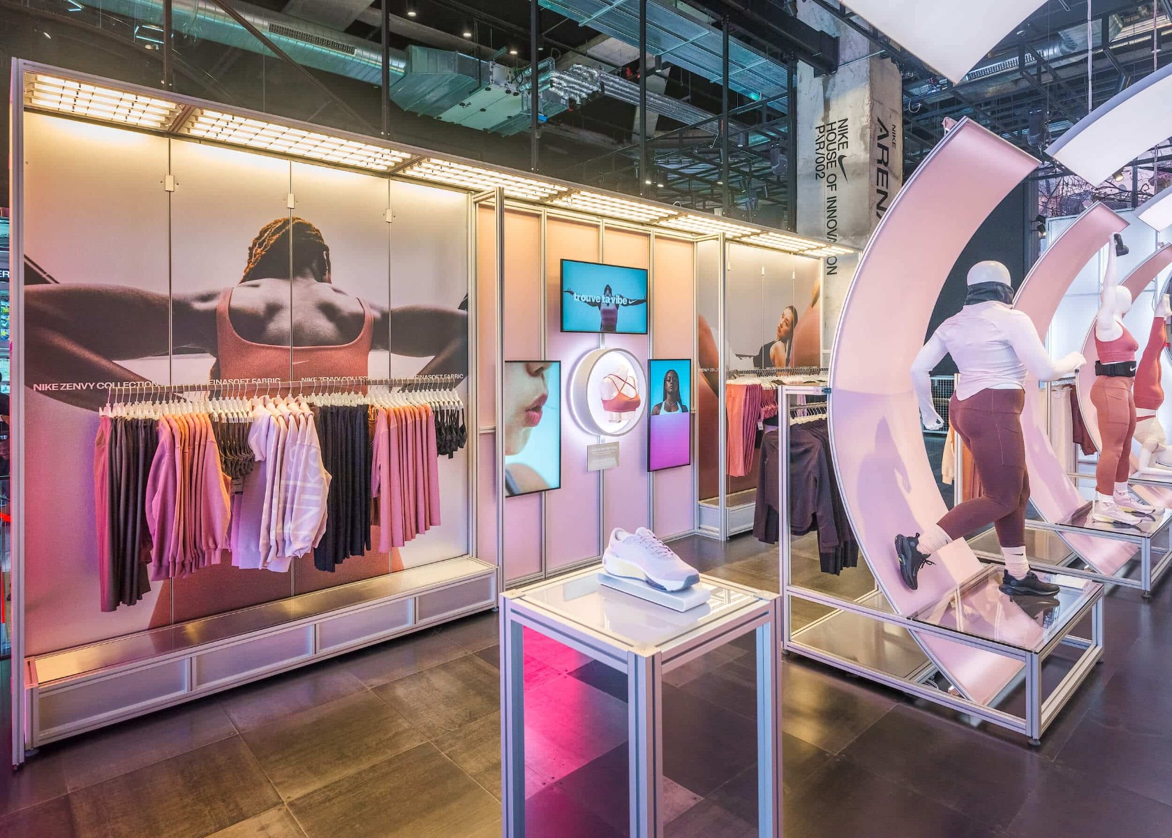 Purple-pink clothing store
