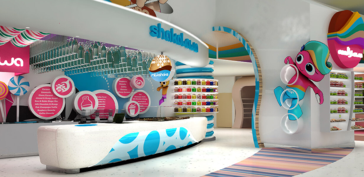 color candy shop design