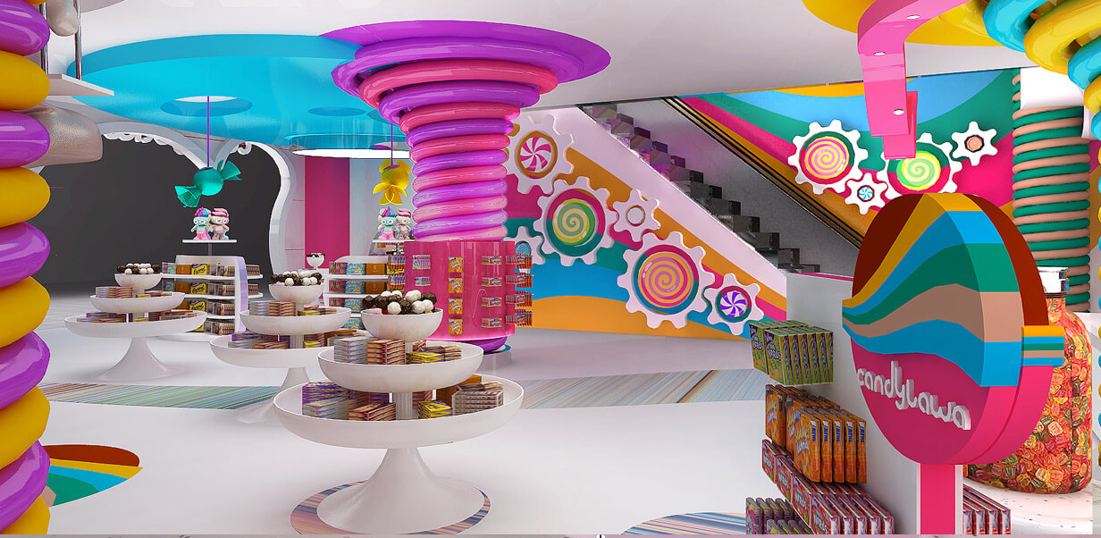 candy shop racks design