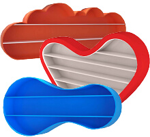 candy store wall shelves