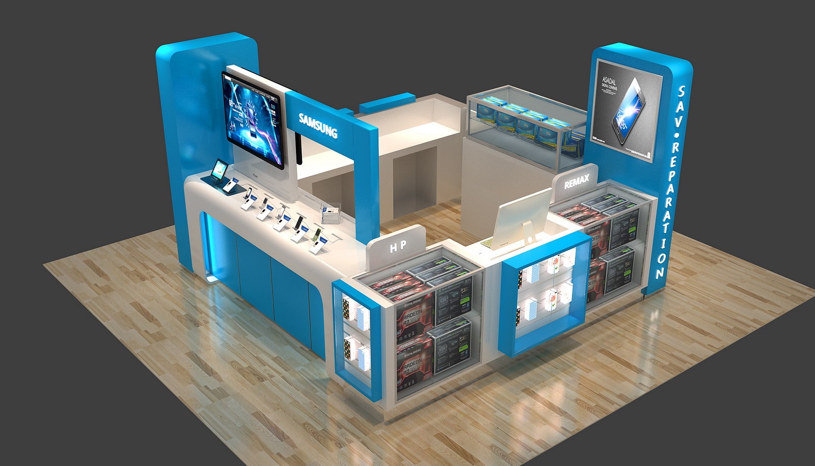 phone display kiosk