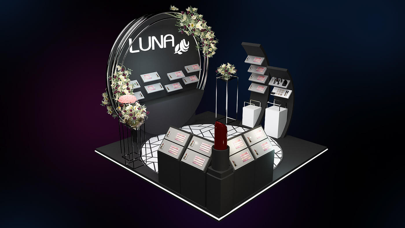 cosmetic display kiosk