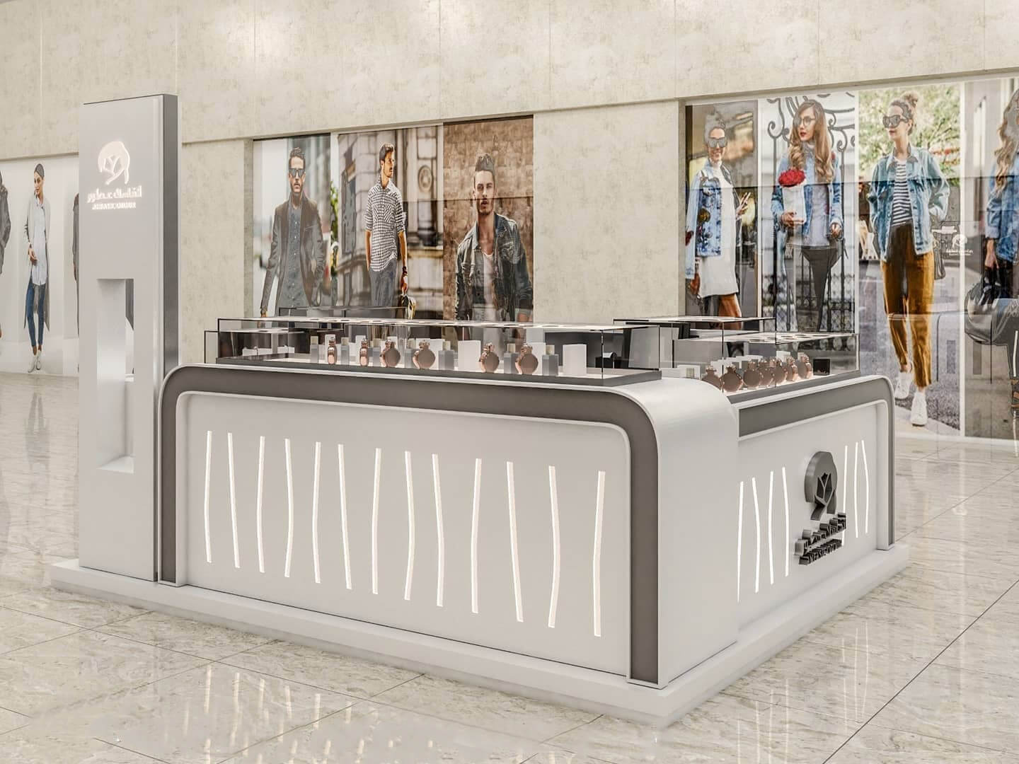 perfume kiosk