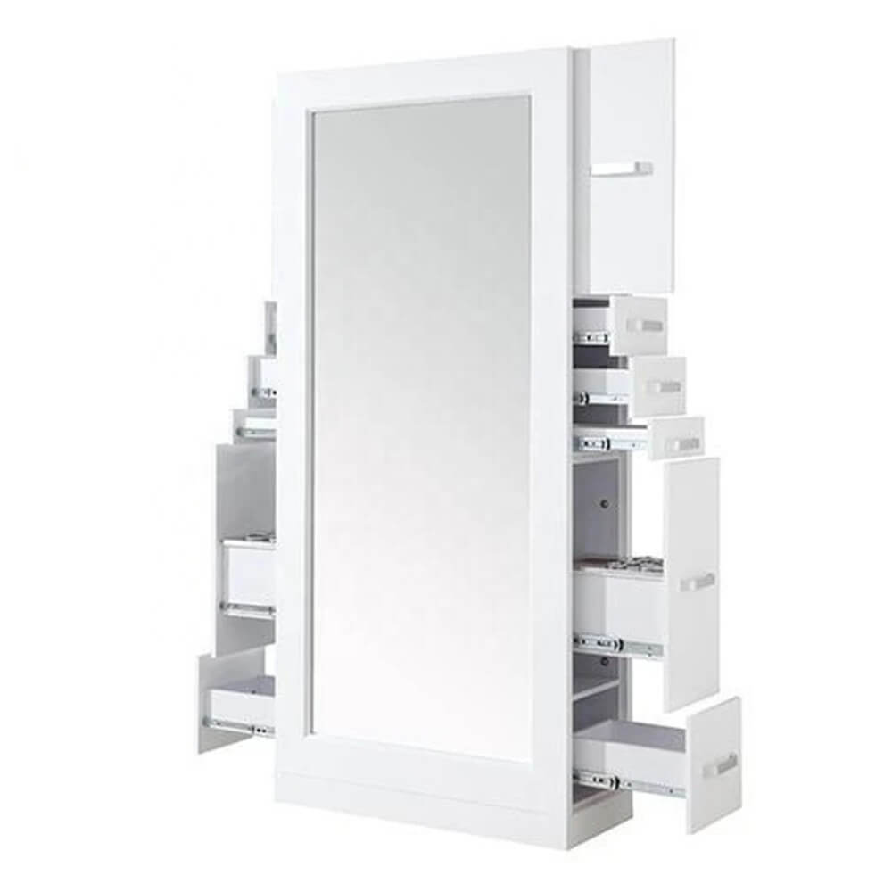 white styling station