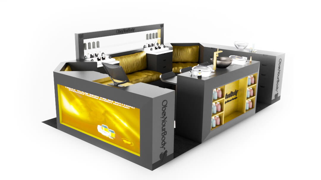 ant display beauty display kiosk