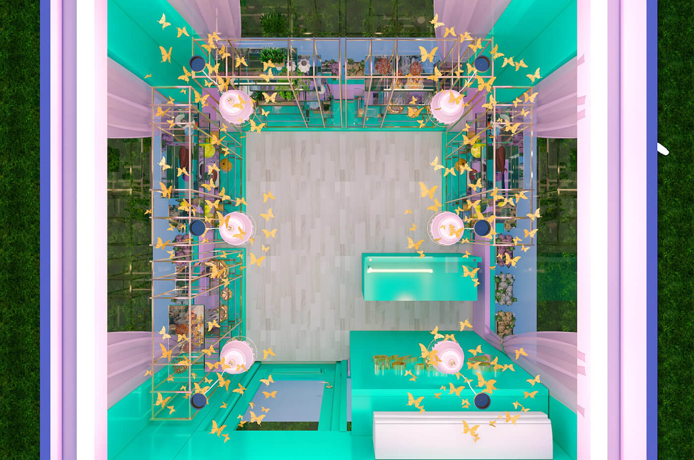 outdoor gift kiosk